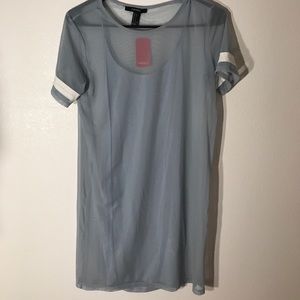 Blue jersey dress